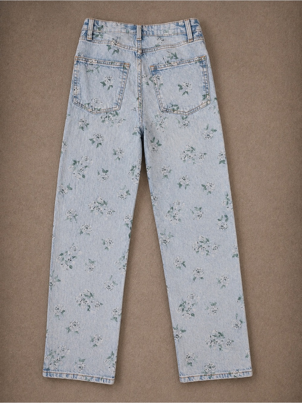 wild fable High Rise Light Blue Floral Jeans - Picture 3 of 8